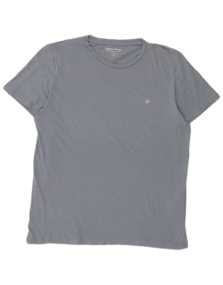 Jack & Jones Herre T-Shirt Top Stor Blå Bomuld