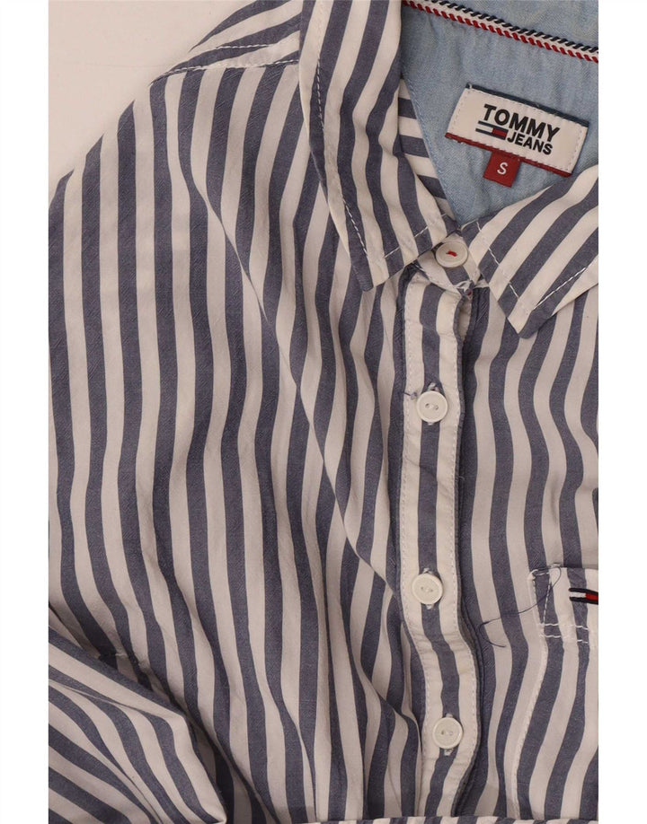 Tommy Hilfiger Dameskjorte UK 10 Small Blue Pinstripe