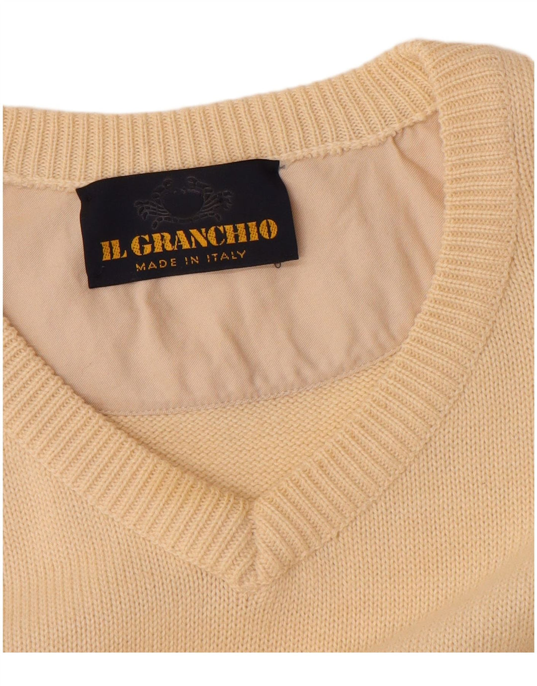 Il Granchio Herre V-hals sweater Stor Beige Argyle/Diamond