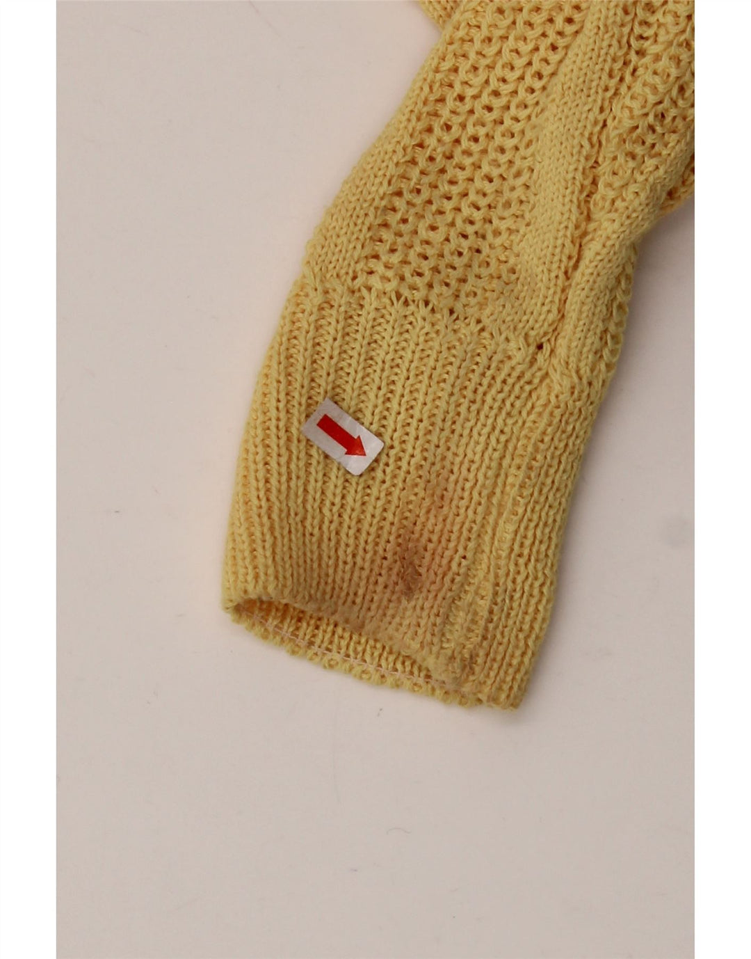 VINTAGE Dame Boat Neck Jumper Sweater UK 12 Medium Gul Akryl