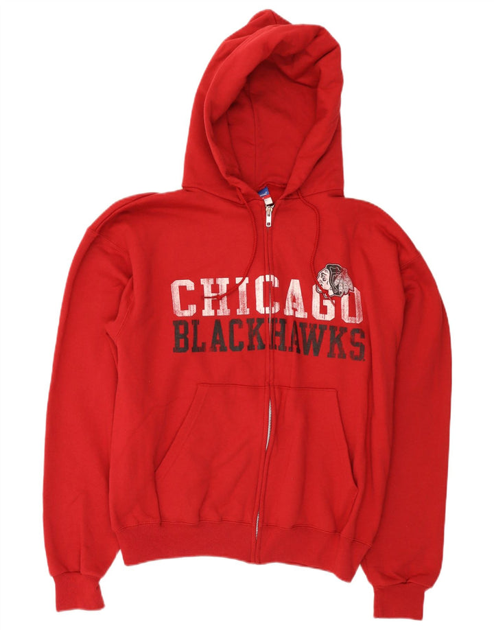 Champion Herre Chicago Blackhawks grafisk hættetrøje med lynlås, medium rød