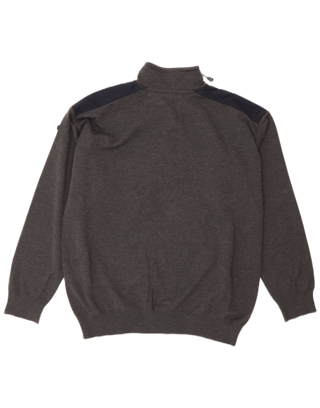 Sea & Sky Herre Zip Neck Sweater XL Navy Blue Wool