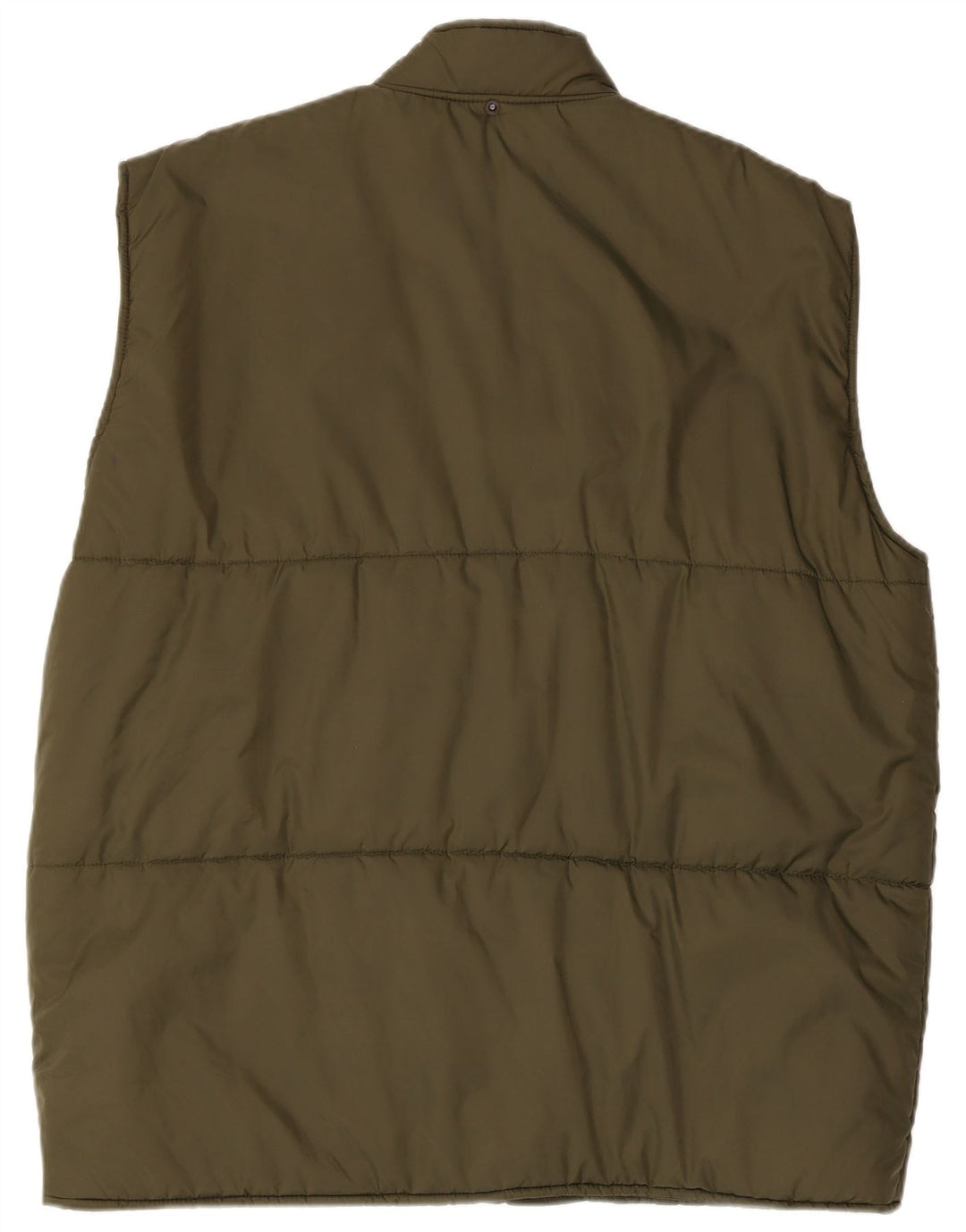 Vintage Herre Gilet UK 42 XL Khaki Polyamid