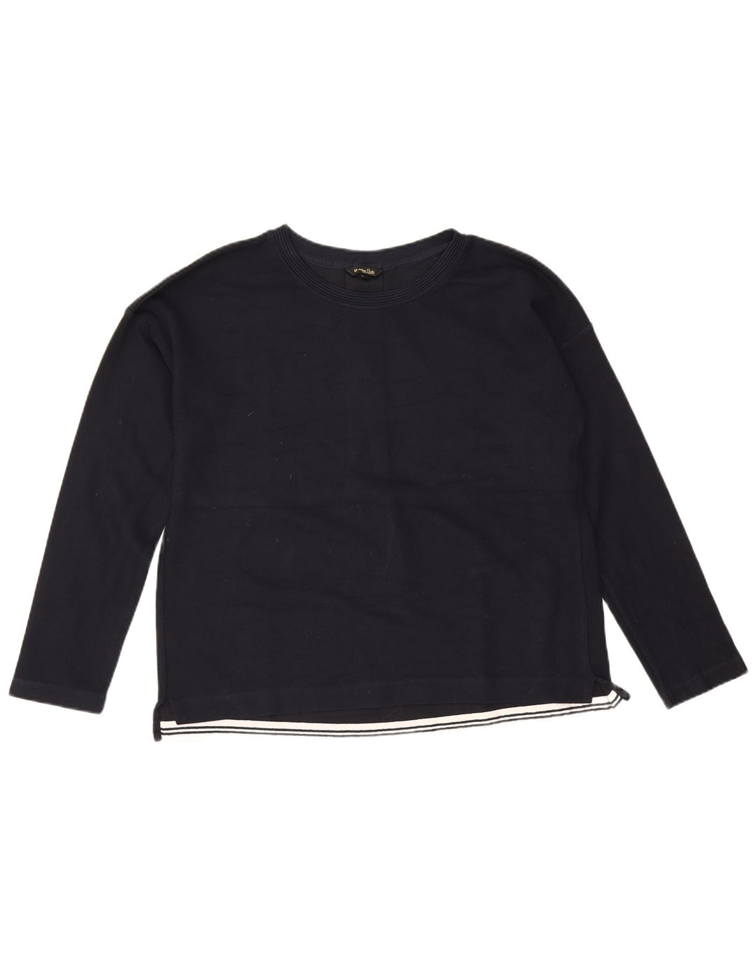 Massimo Dutti Dame Top Langærmet UK 16 Large Navy Blue