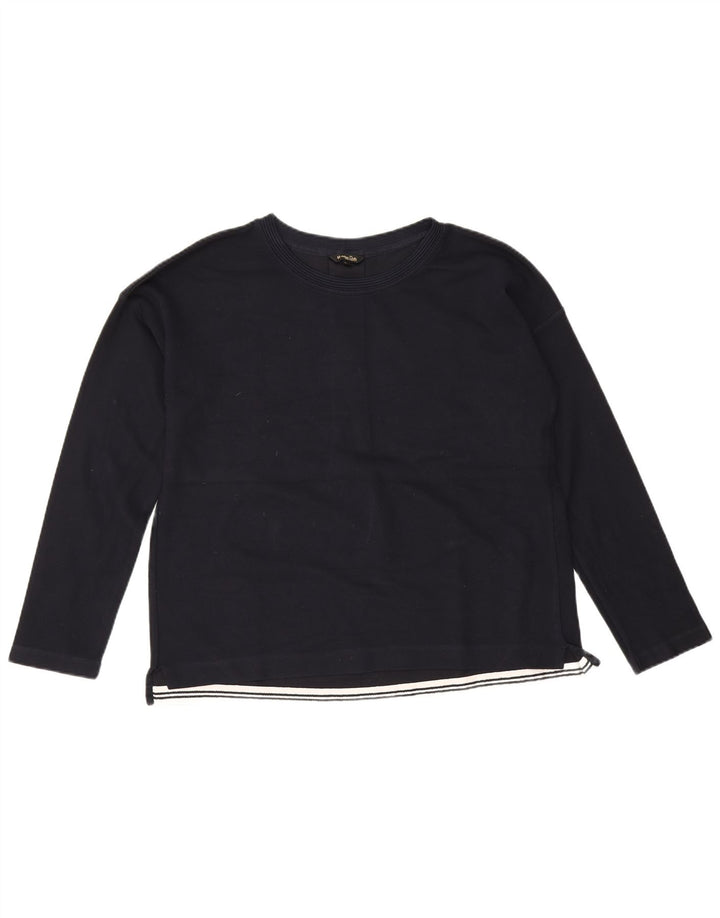 Massimo Dutti Dame Top Langærmet UK 16 Large Navy Blue