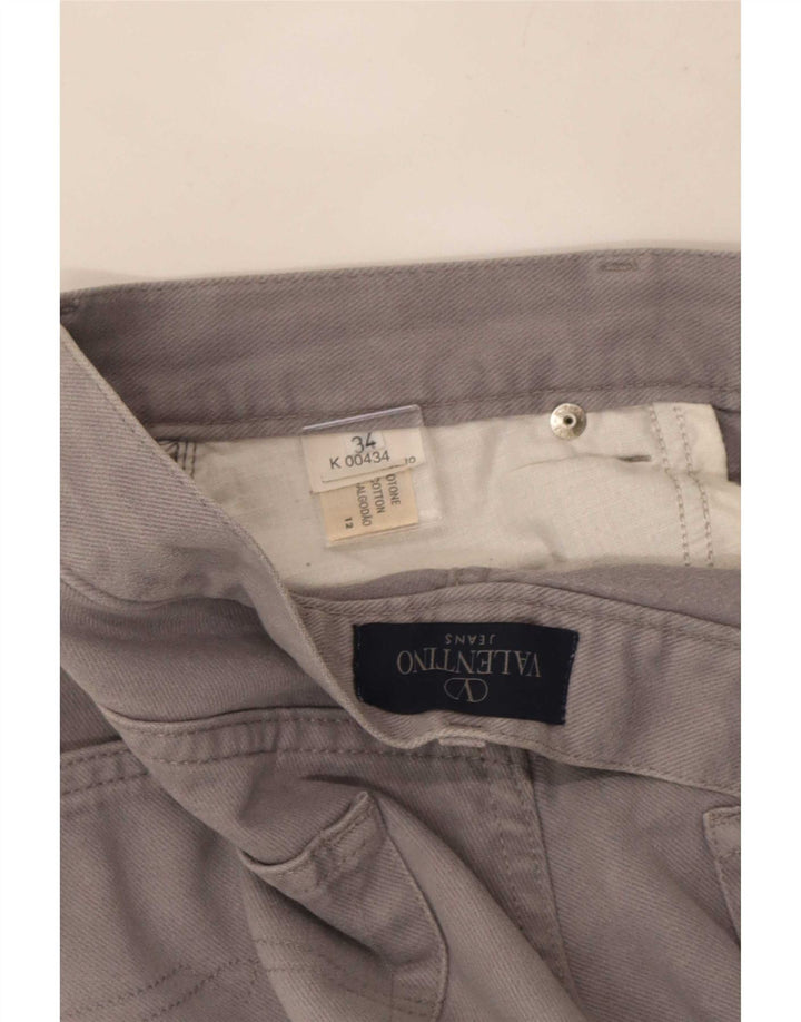 Valentino Straight Jeans til mænd W34 L26 Grå bomuld