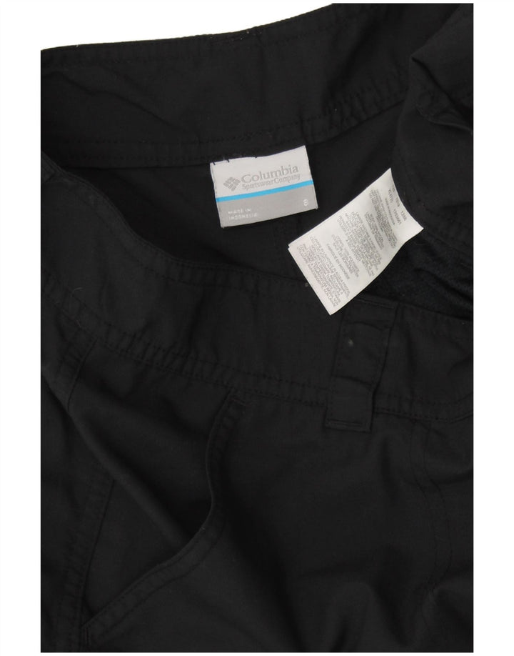 COLUMBIA Cargo Shorts til kvinder US 8 Medium W32 Sort Nylon