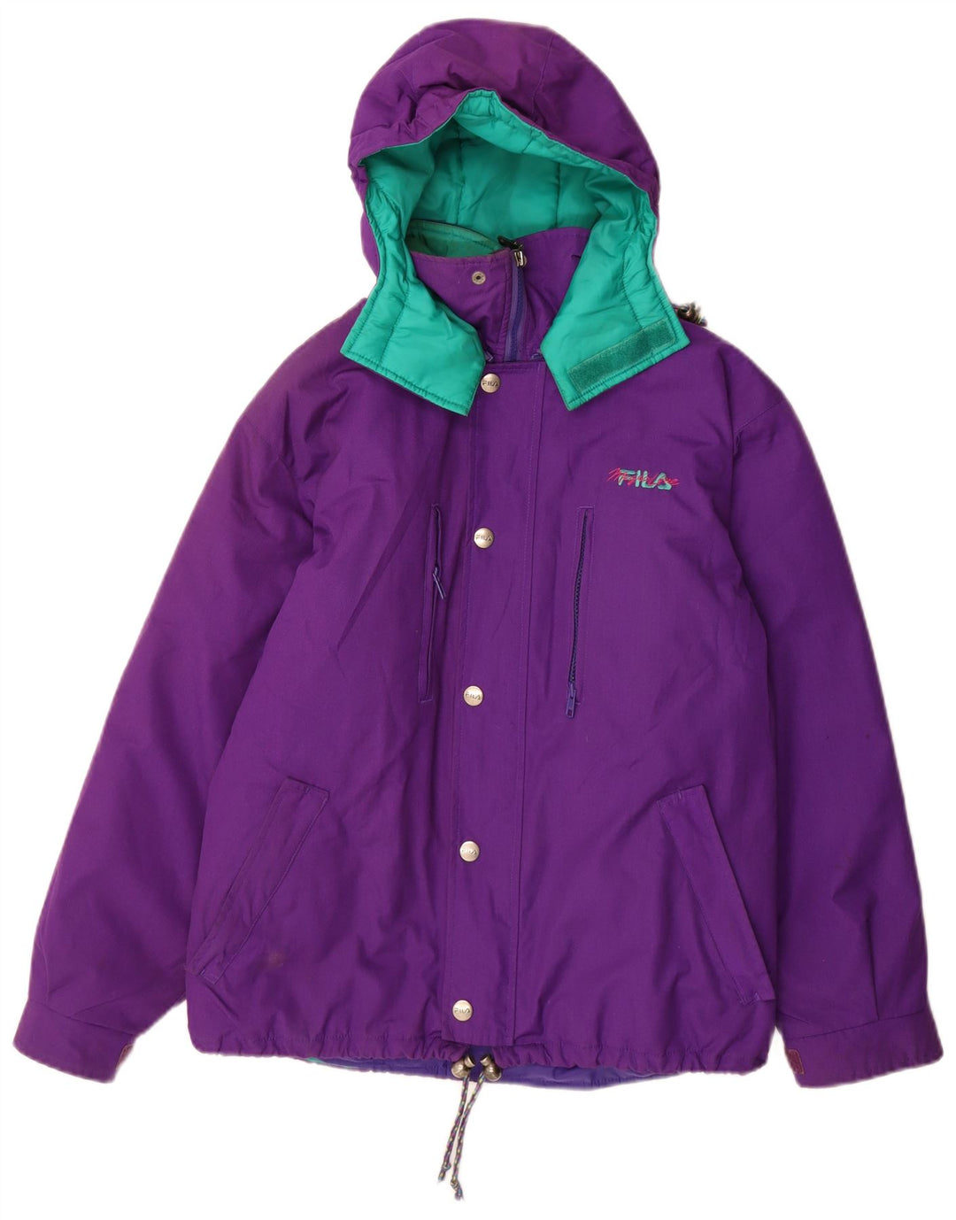 Fila Boys Hætte Skijakke 13-14 år Lilla Colourblock Polyester