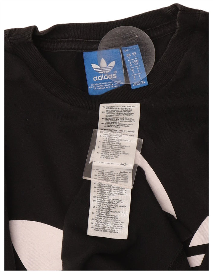 Adidas Herre grafisk T-shirt top lille sort bomuld