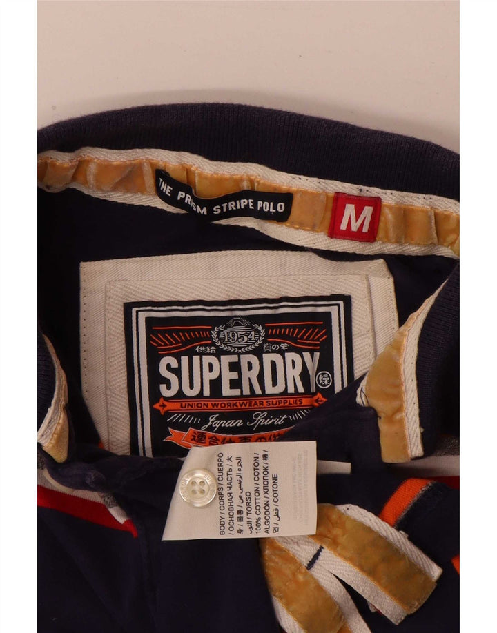 Superdry Rugby-poloshirt til mænd Medium marineblå stribet bomuld