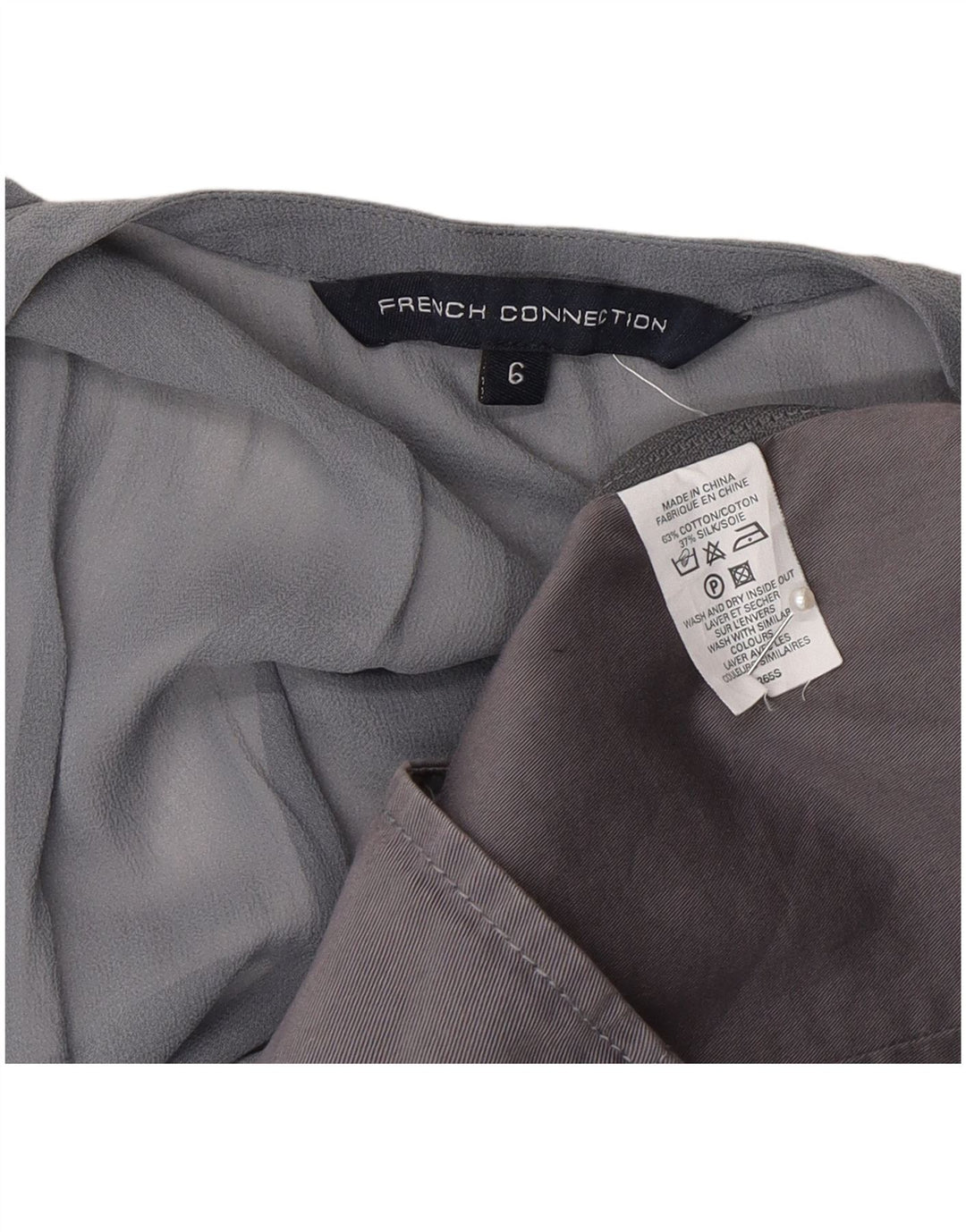 French Connection Damebluse Top UK 6 XS Grå Bomuld