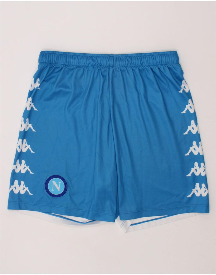 KAPPA Boys Graphic Sport Shorts 9-10 Years Blue Polyester Vintage Kappa and Second-Hand Kappa from Messina Hembry 