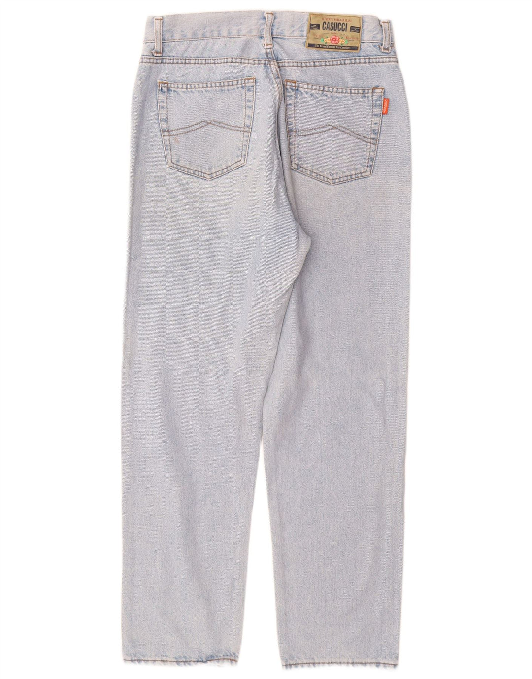 CASUCCI Kvinder Højtaljede tilspidsede Jeans IT 50 XL W28 L29 Blå Bomuld