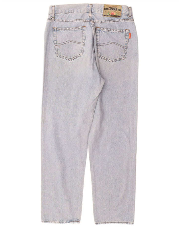 CASUCCI Kvinder Højtaljede tilspidsede Jeans IT 50 XL W28 L29 Blå Bomuld