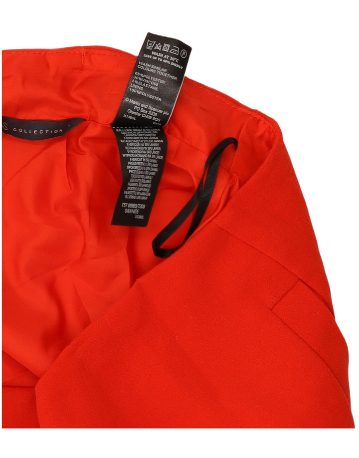 Marks & Spencer Mininederdel til kvinder UK 12 Medium W30 Rød Polyester