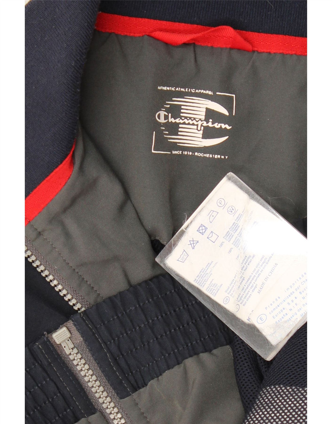 CHAMPION Træningsdragt til mænd Topjakke Stor marineblå Colourblock Polyester