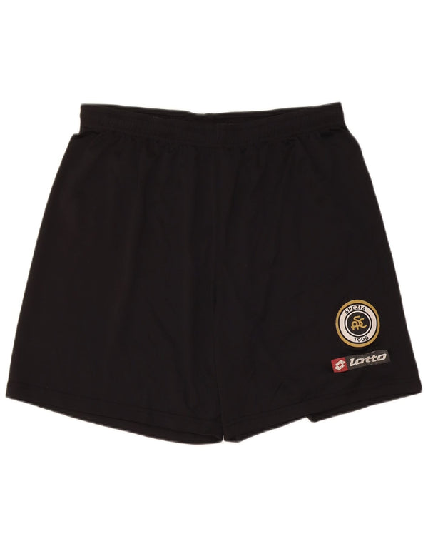 Lotto Dame Spezia Calcio Sports Shorts UK 14 Large Black Polyester