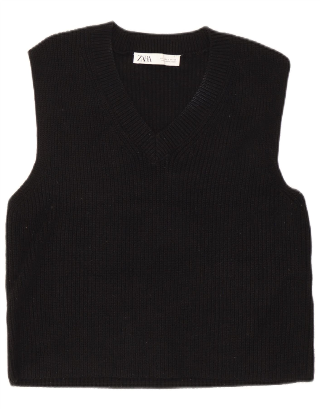 Zara Dame Vest Tank Top UK 14 Medium Sort