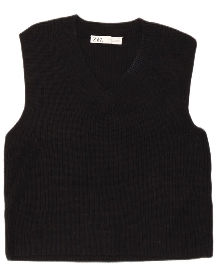 Zara Dame Vest Tank Top UK 14 Medium Sort