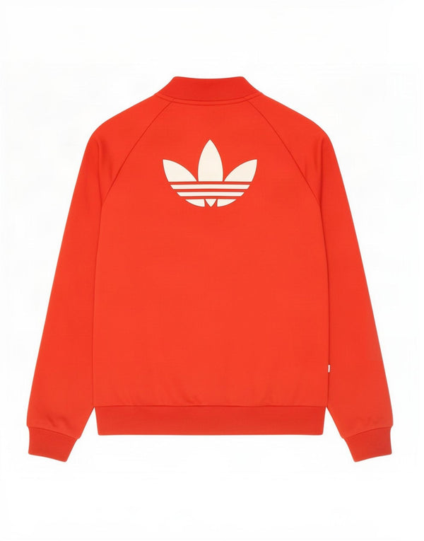 Adidas Dame Grafisk Træningsdragt Topjakke UK 12 Medium Rød Polyester