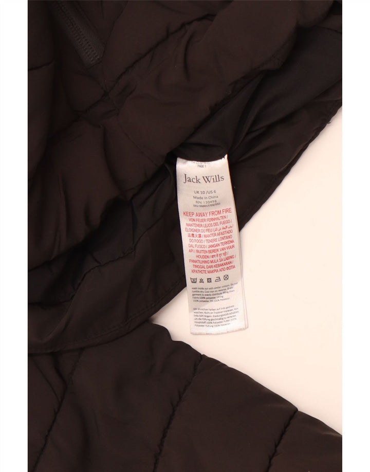 JACK WILLS Polstret jakke til kvinder UK 10 Lille sort polyester