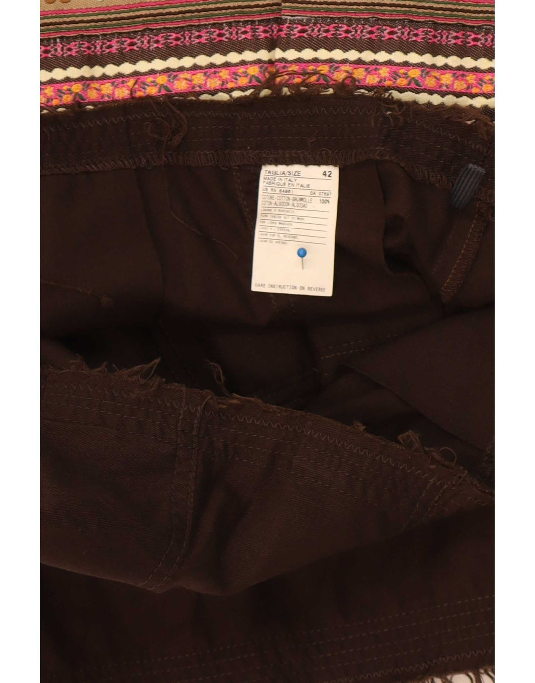 Benetton Dame A-Line Nederdel IT 42 Medium W30 Flerfarvet Colourblock