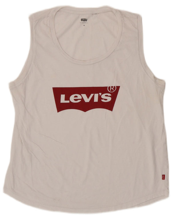 Levi's Dame Grafisk Vest Top UK 12 Medium White
