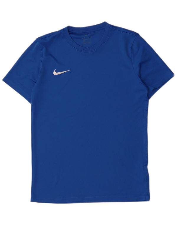 NIKE Dri Fit T-shirt top mellemblå polyester til mænd