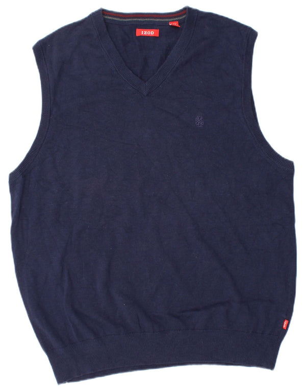 Izod Herrevest Tank Top Medium Marineblå Bomuld