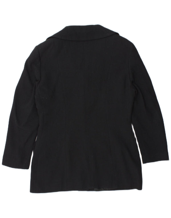 Vintage dame 4-knaps blazerjakke IT 48 XL marineblå uld