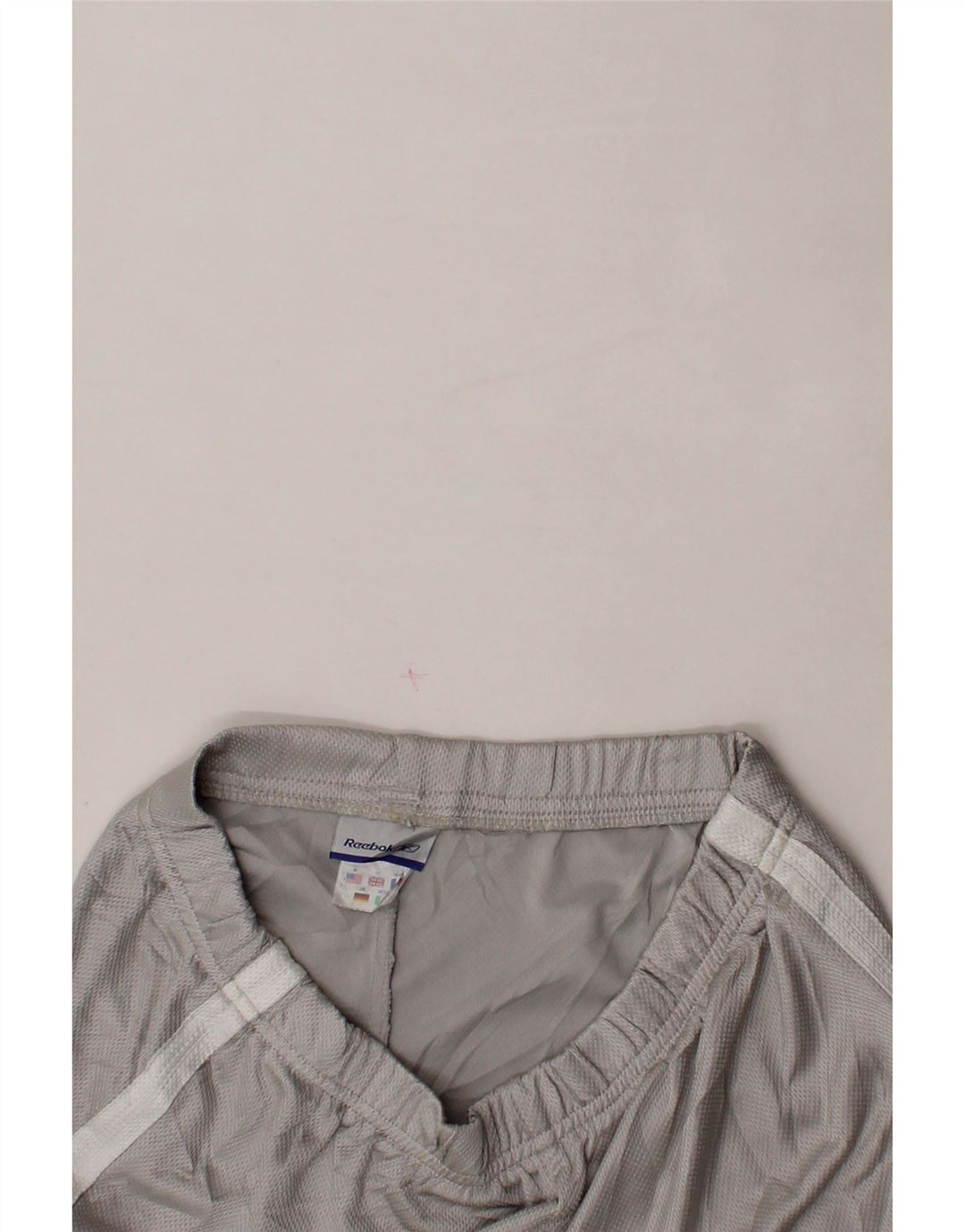 REEBOK Womens Sport Shorts UK 12 Medium Grey Polyester Vintage Reebok and Second-Hand Reebok from Messina Hembry 