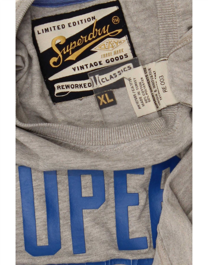 Superdry Herre grafisk T-shirt Top XL Grå Bomuld