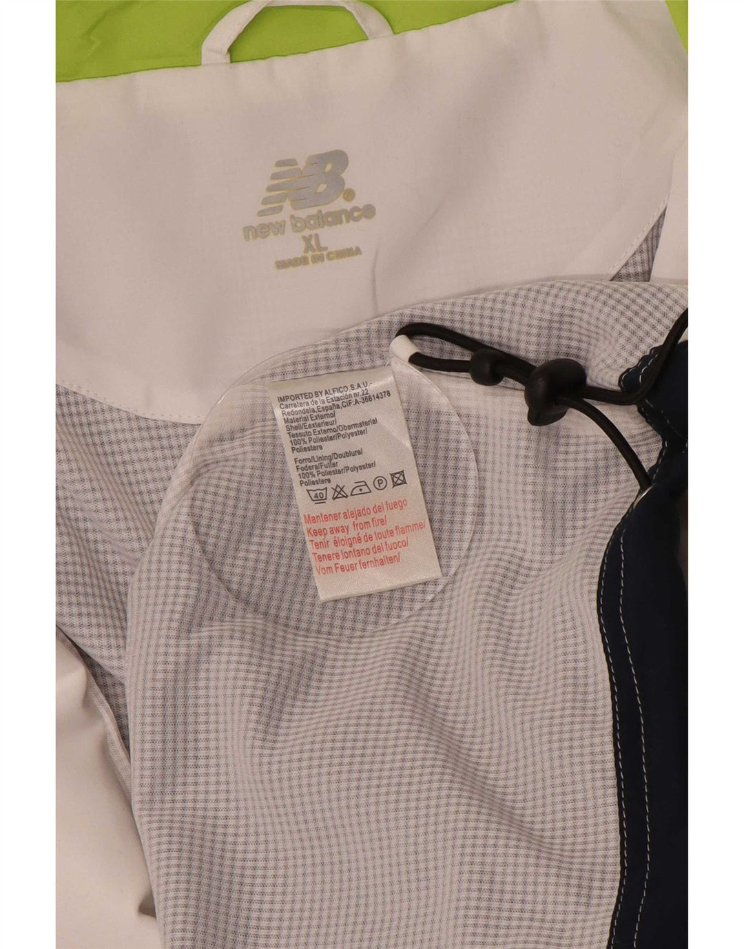 New Balance Træningsdragt til mænd Topjakke XL Hvid Colourblock Polyester