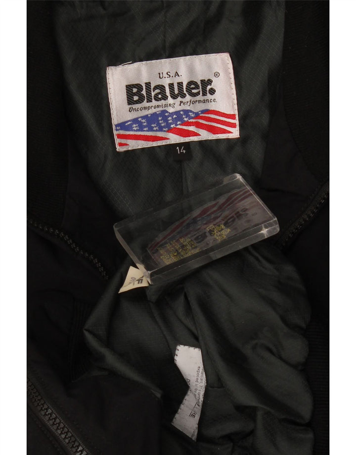 Blauer Boys Bomber Jacket 13-14 År Sort Polyamid
