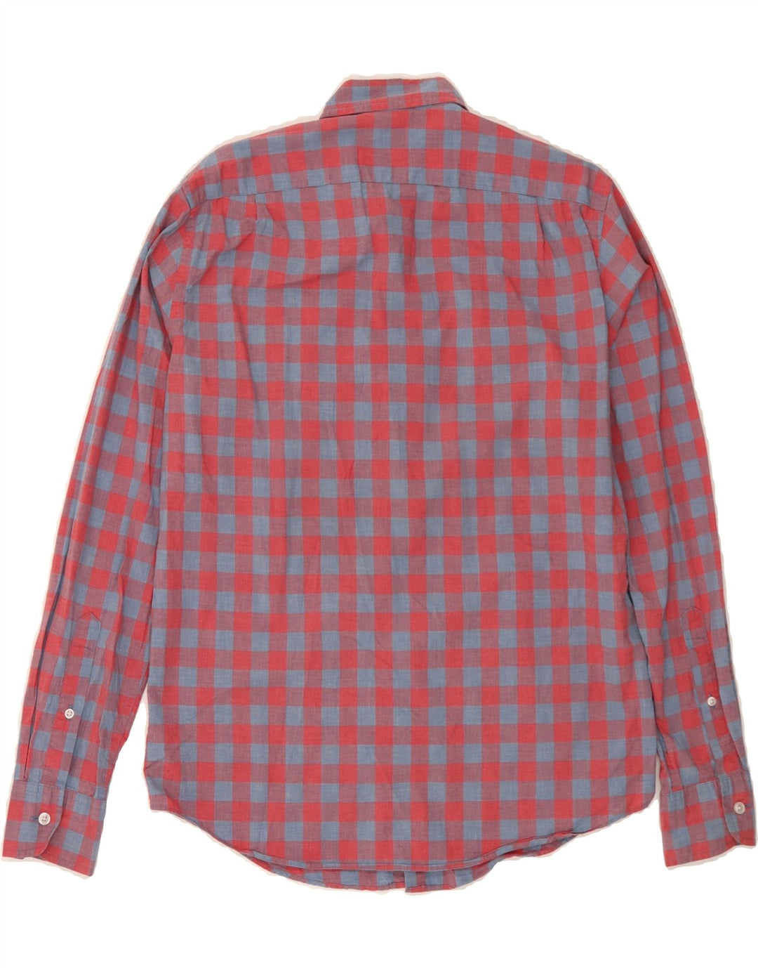 J. CREW Mens Slim Shirt Medium Red Gingham Cotton Vintage J. Crew and Second-Hand J. Crew from Messina Hembry 