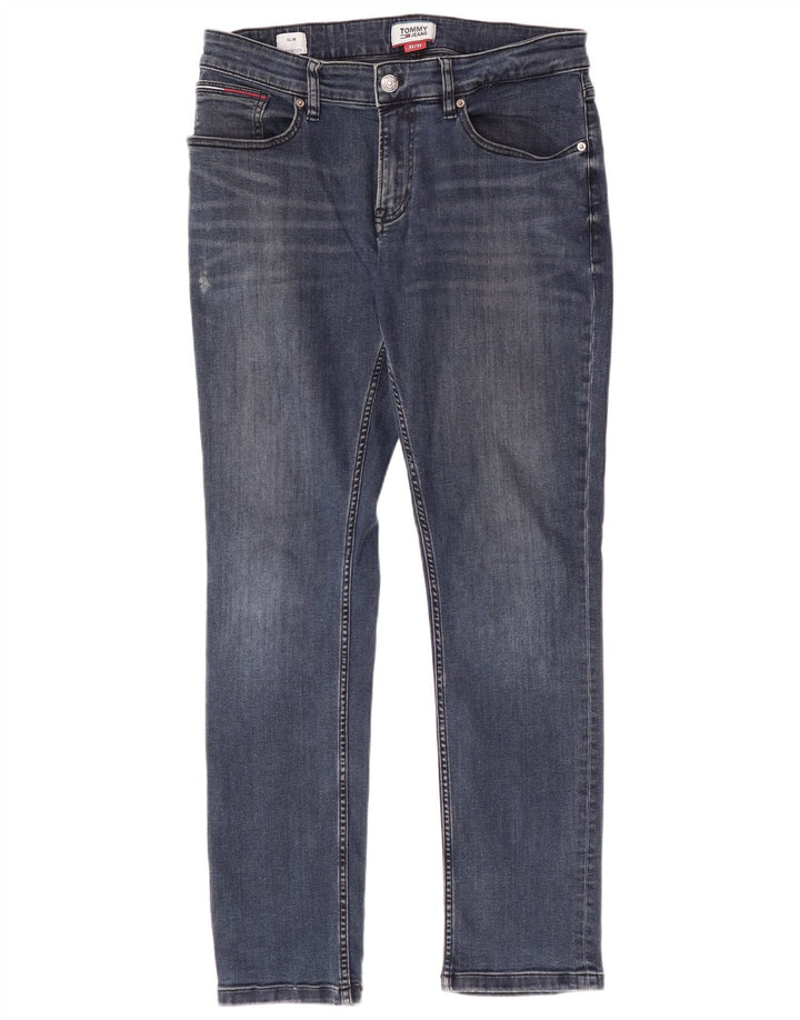 TOMMY HILFIGER Dame Scanton Slim Jeans W32 L32 Blå