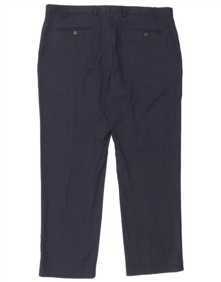 Marks & Spencer Herre Regular Fit Casual Bukser W40 L31 Marineblå