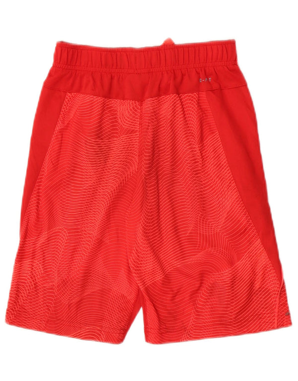 Nike Boys Sports Shorts 8-9 år Small Red Geometric Polyester Sports