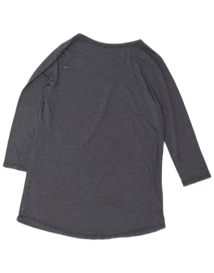 Converse grafisk top til kvinder med 3/4 ærmer UK 14 mellemgrå bomuld