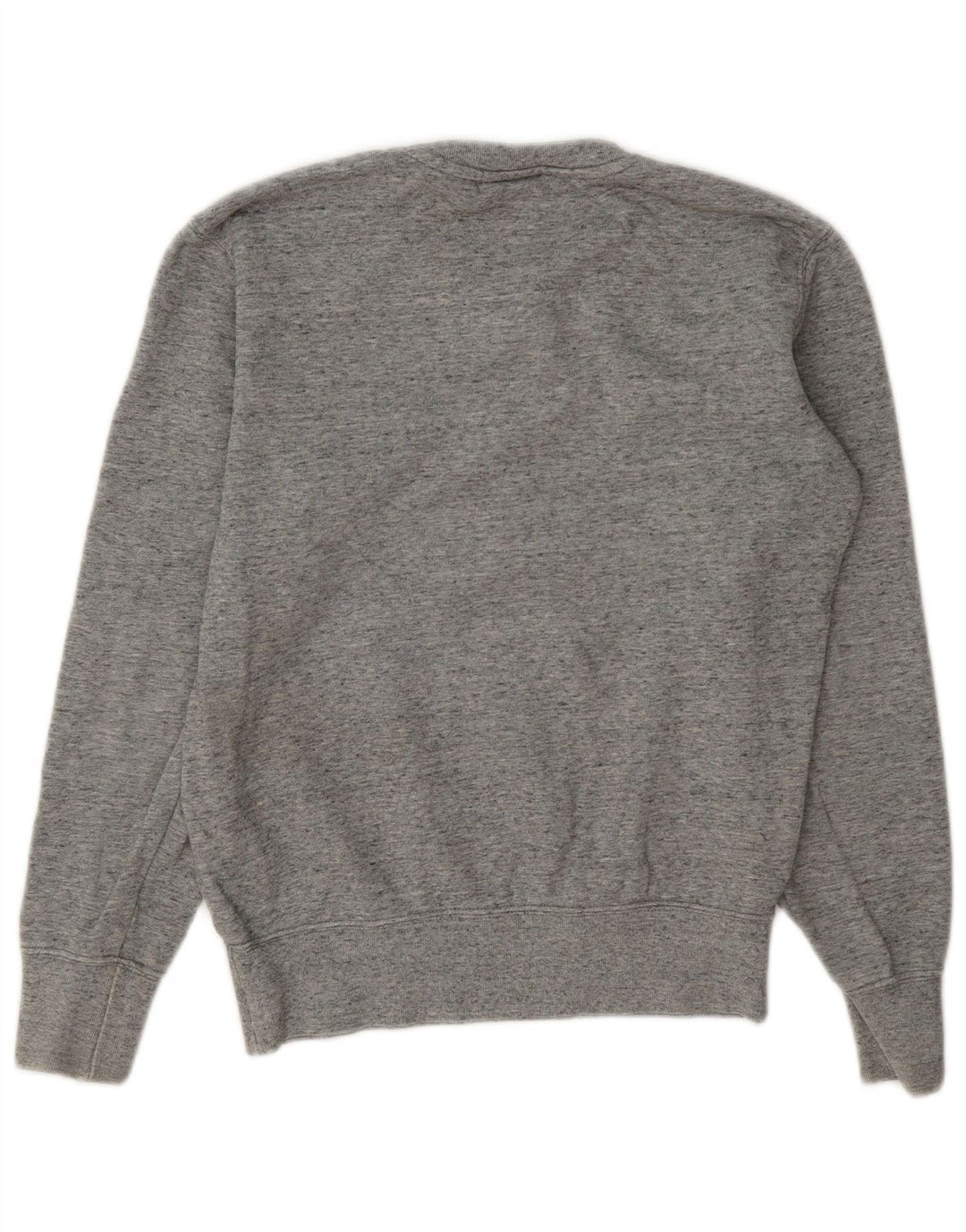 Champion Dame Grafisk Oversized Sweatshirt Jumper UK 6 XS Grå Flecked