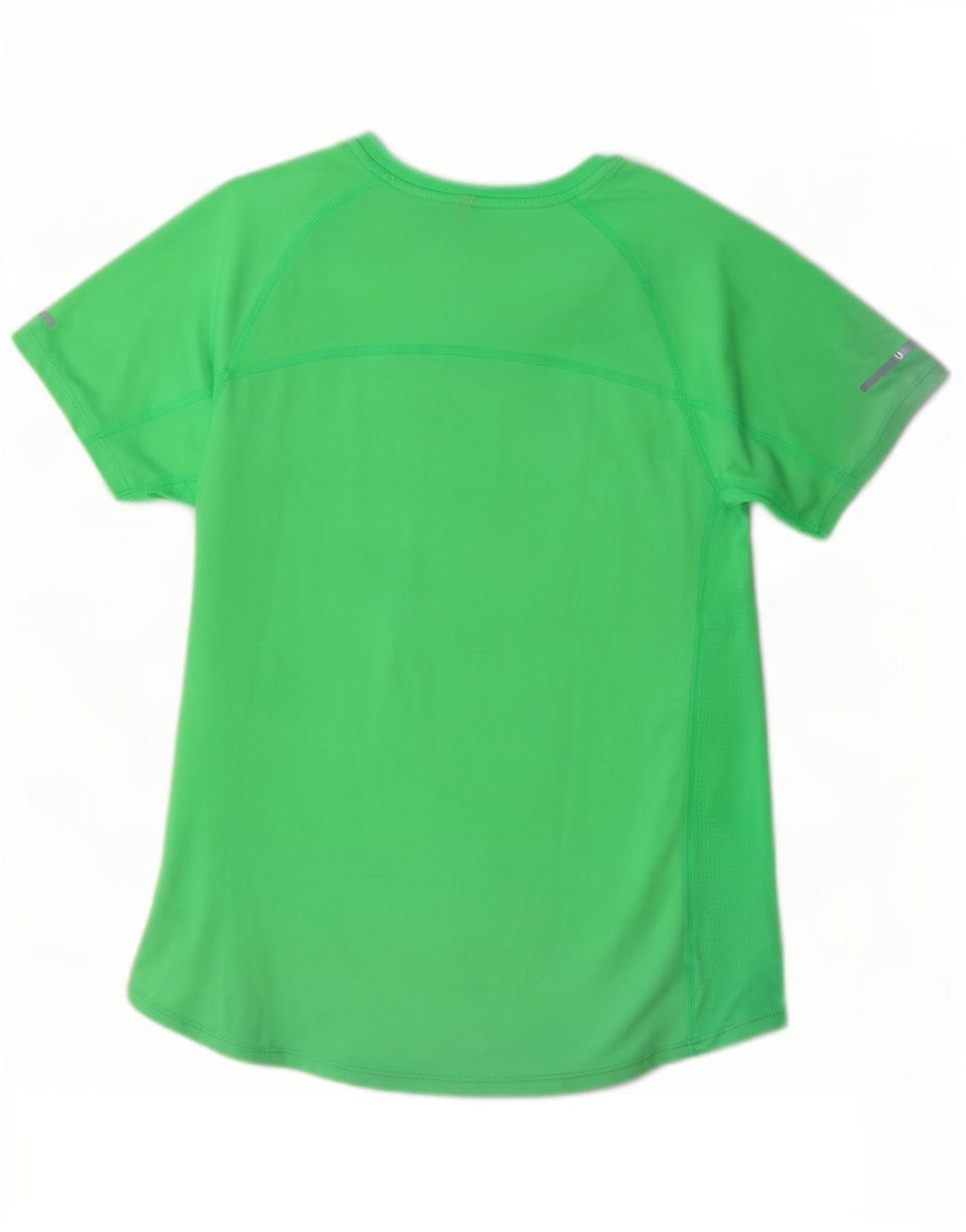 Nike Dame Dri Fit T-Shirt Top UK 12 Medium Green Polyester