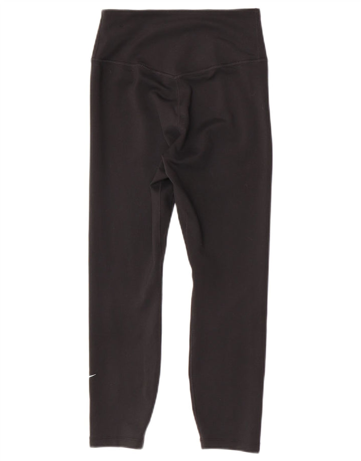 Nike Dame Dri Fit Crop Leggings UK 4 XS Sort