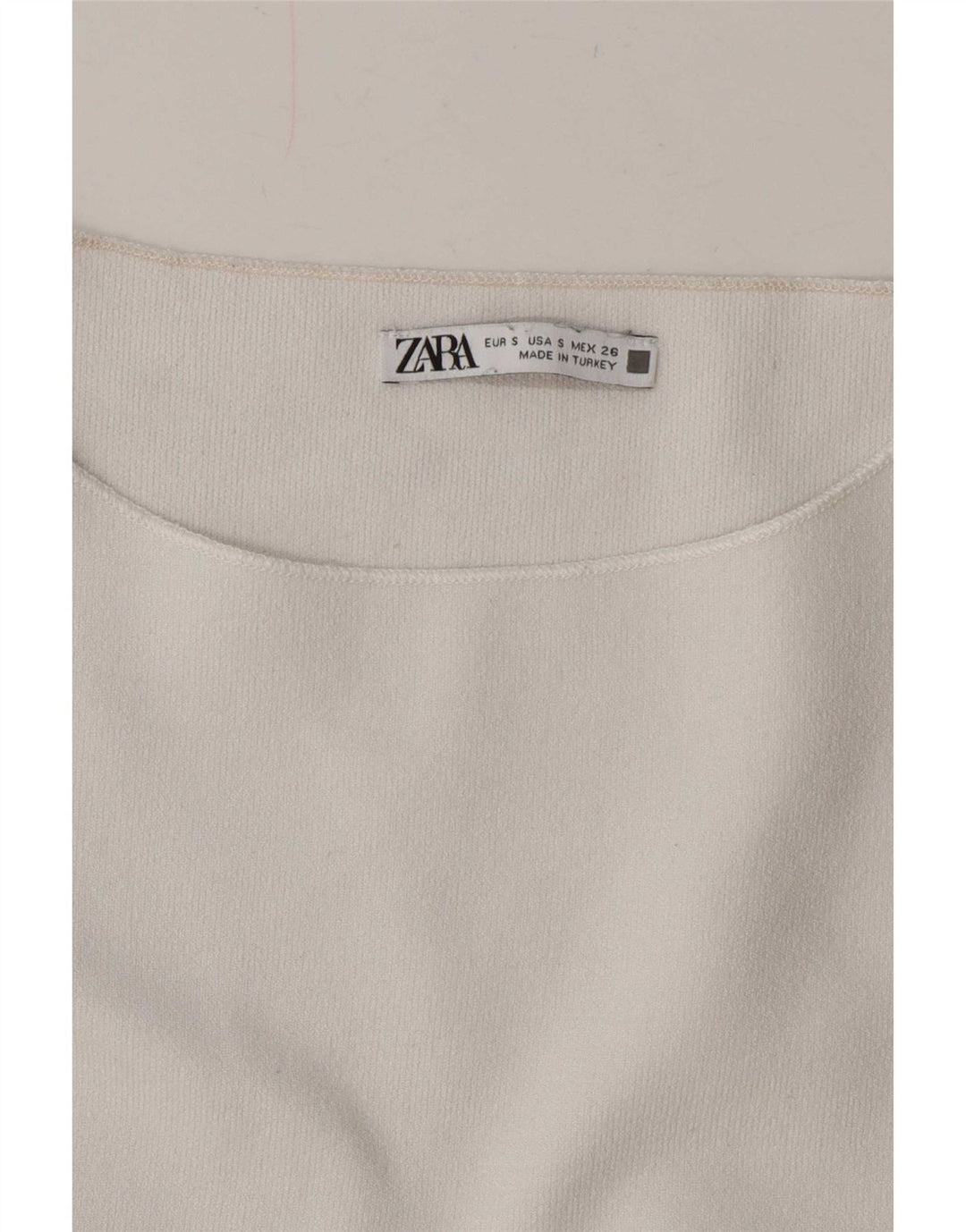 Zara Womens Crop Batwing Bluse Top UK 8 Small White