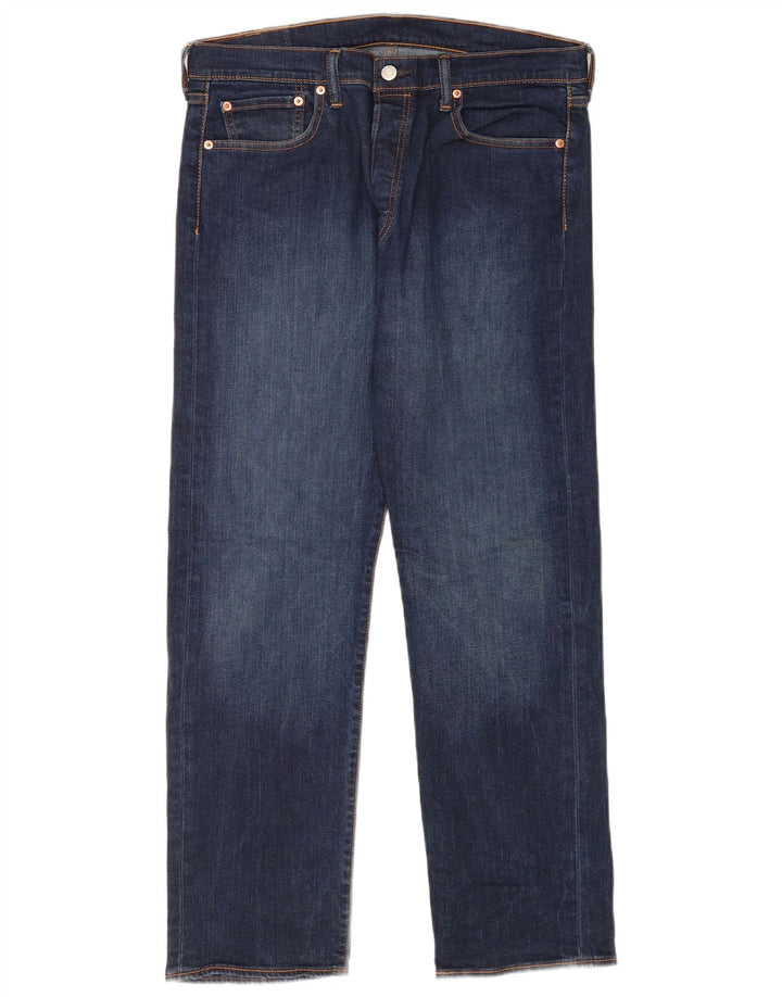 Levi's Herre 501 Straight Jeans W34 L30 Navy Blue