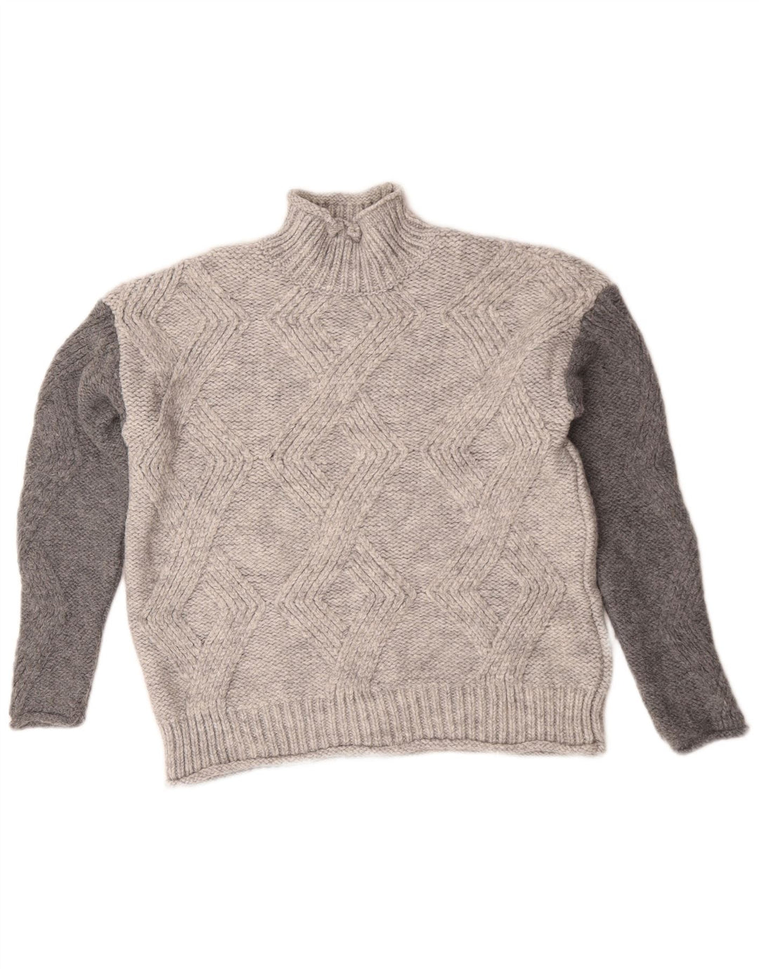 Marks & Spencer Dame Turtle Neck Jumper Sweater UK 10 Small Grey