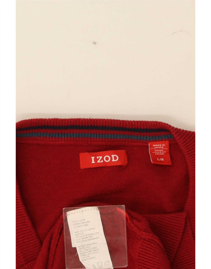 Izod Herrevest Tank Top Stor Rød Bomuld
