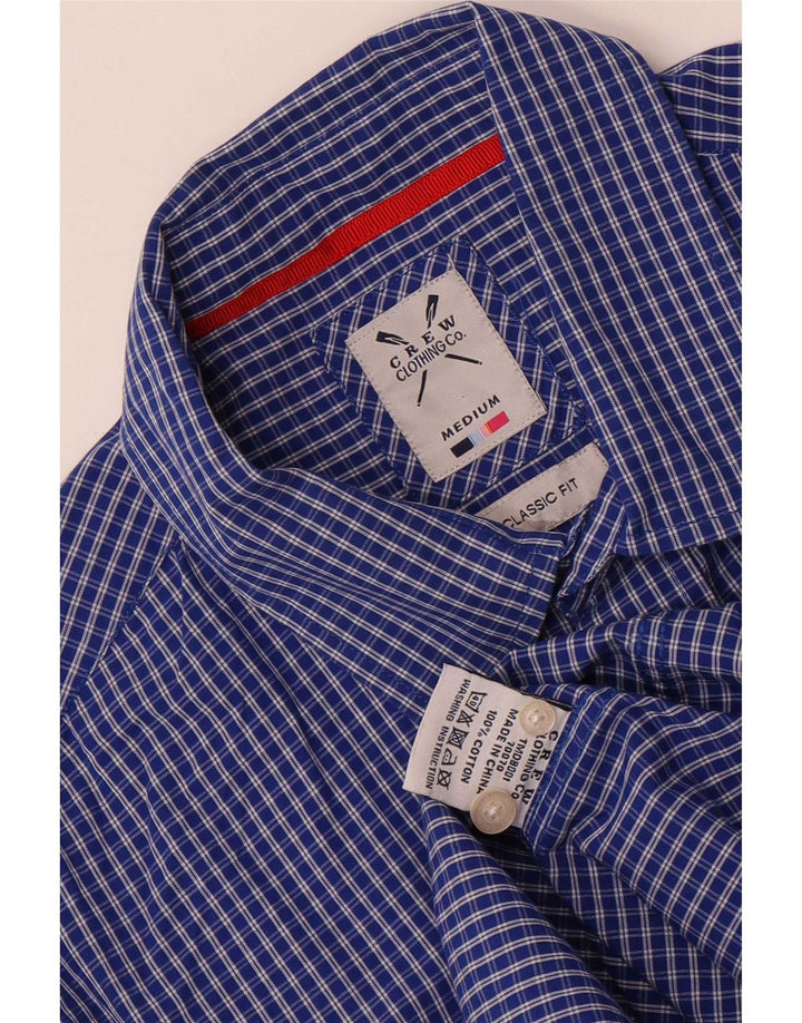 Crew Clothing Herre Classic Fit skjorte Medium Blue Ternet Bomuld