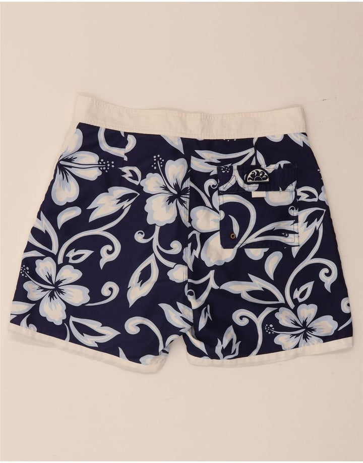 Sundek Herre badeshorts Medium Navy Blue Floral Polyester
