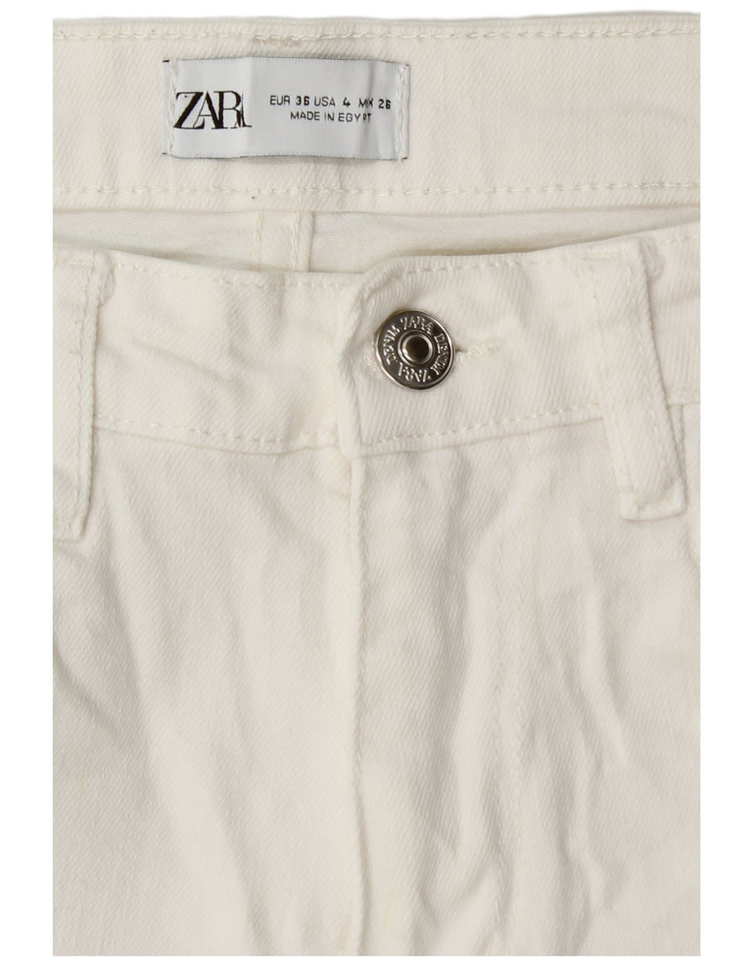 ZARA Womens Straight Jeans EU 36 XS W26 L26 White