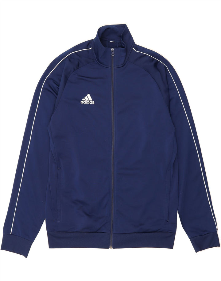 ADIDAS Mens Tracksuit Top Jacket Small Navy Blue Polyester Vintage Adidas and Second-Hand Adidas from Messina Hembry 
